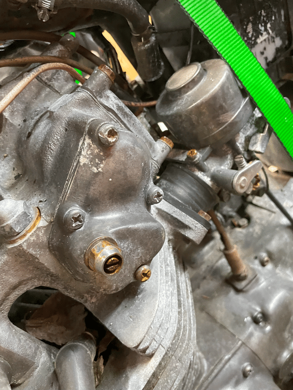 1974 Honda CB450 K4 “Krusty”, before restoration: engine close-up