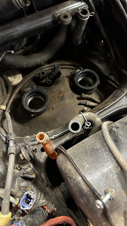 1989 Honda Gold Wing GL1500 Aspencade, restoration in progress: engine component close-up