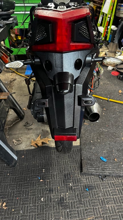 Tao Tao 50cc moped, completed restoration: rear view
