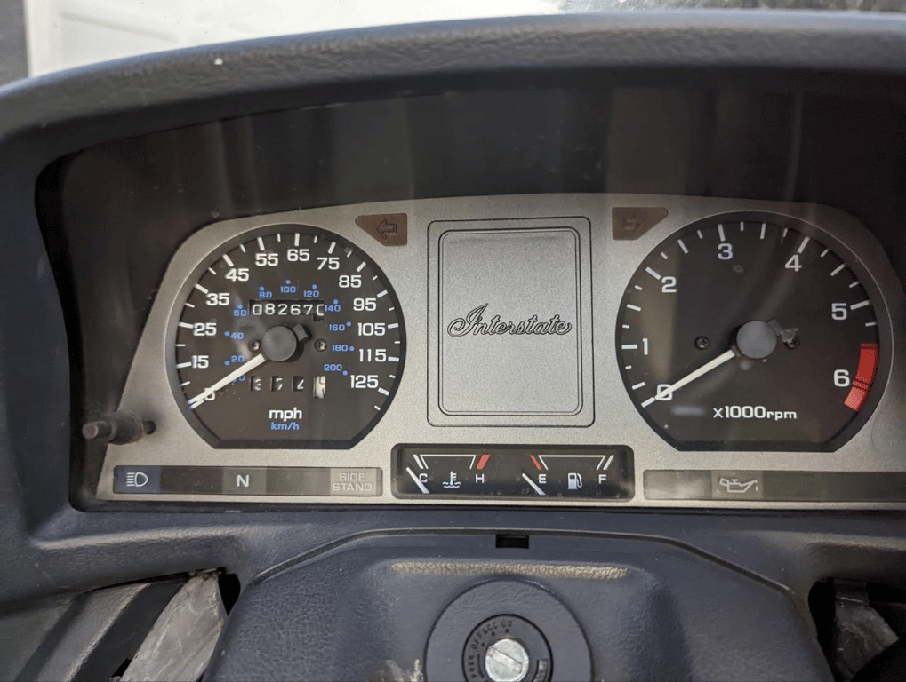 1995 Honda Gold Wing GL1500 Interstate, before restoration: instrument cluster
