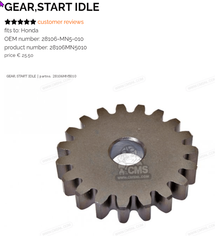 1995 red Honda Gold Wing GL1500 Interstate, during the restoration: replacement gear product photo