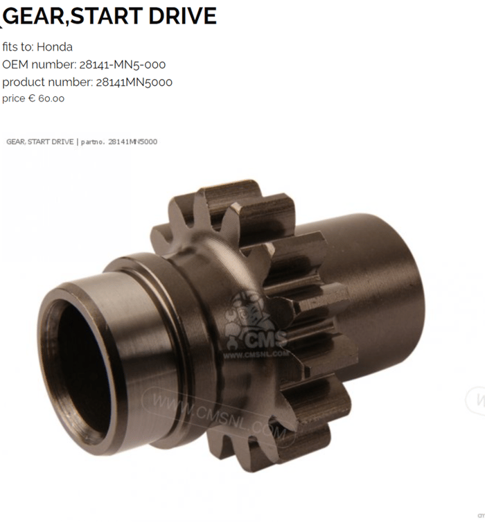 1995 red Honda Gold Wing GL1500 Interstate, during the restoration: replacement gear product photo