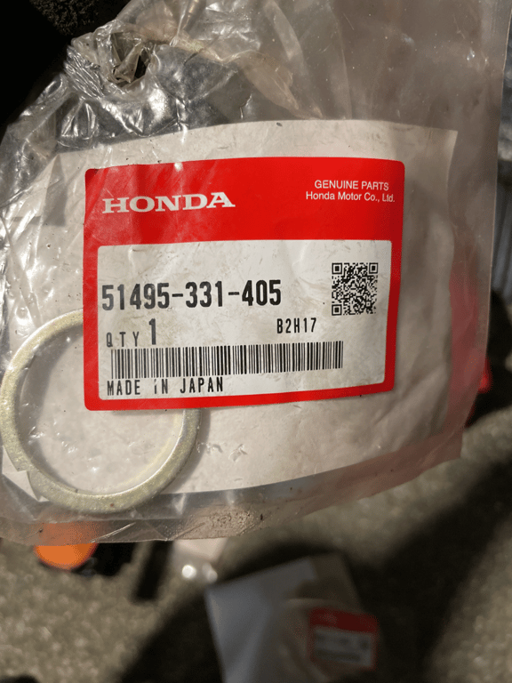 1995 red Honda Gold Wing GL1500 Interstate restoration reference: Honda parts label
