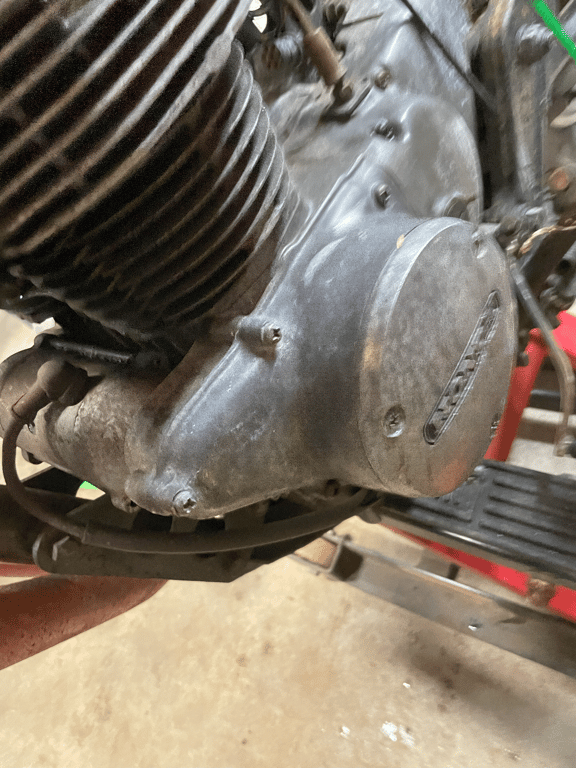 1974 Honda CB450 K4 “Krusty”, before restoration: engine close-up