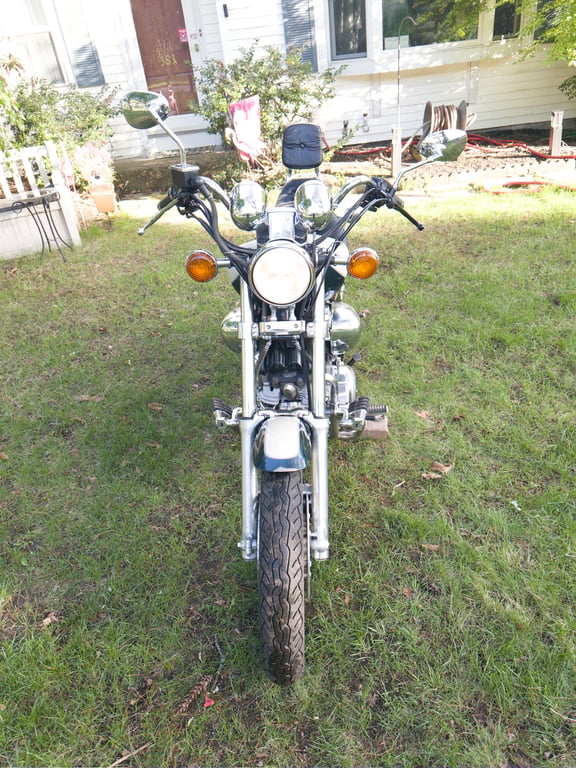1995 Yamaha Virago 1100, completed restoration: front view
