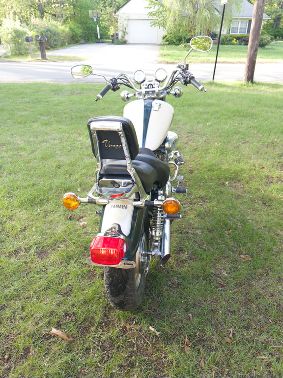 1995 Yamaha Virago 1100, completed restoration: rear view