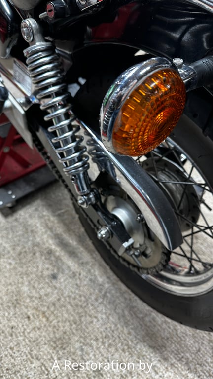 1996 Yamaha Virago XV250: rear shock and turn signal