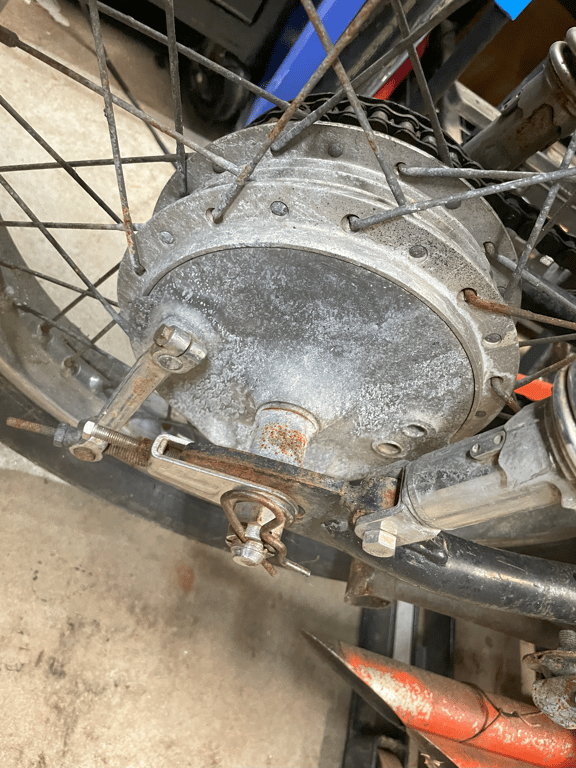 1974 Honda CB450 K4 “Krusty”, before restoration: engine cover