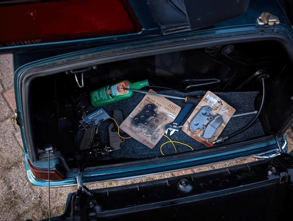 1995 Honda Gold Wing GL1500 Interstate, before restoration: open trunk