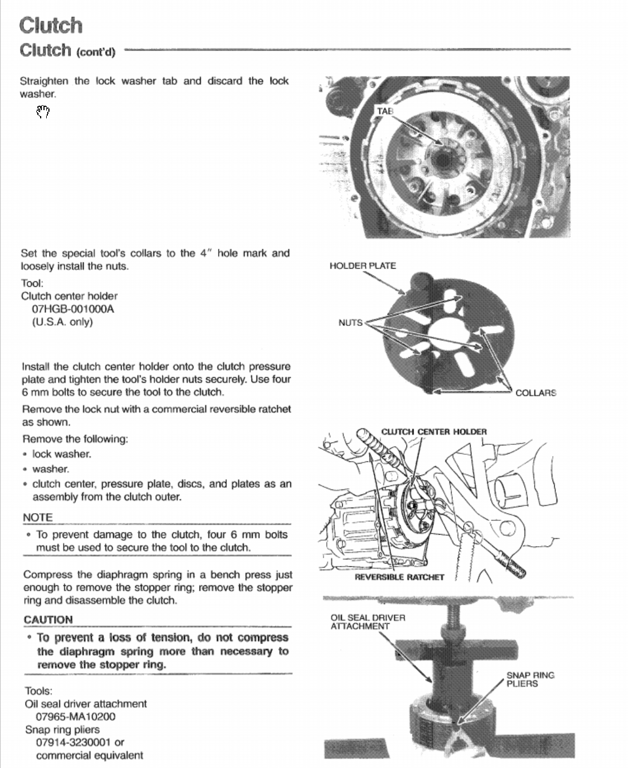 1995 red Honda Gold Wing GL1500 Interstate restoration reference: service manual page