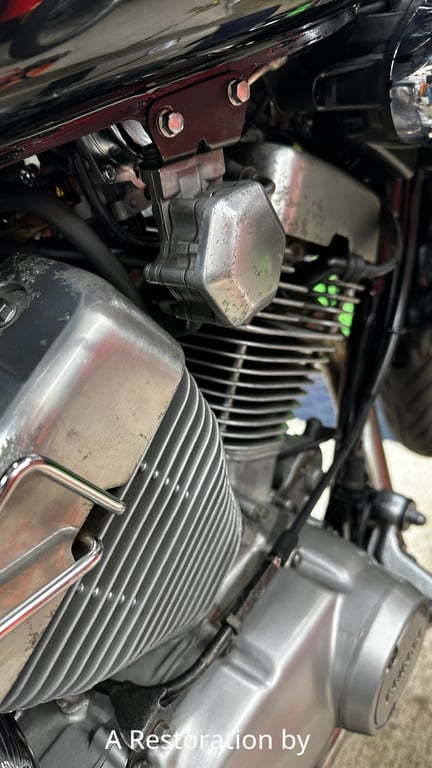 1996 Yamaha Virago XV250: engine cylinder