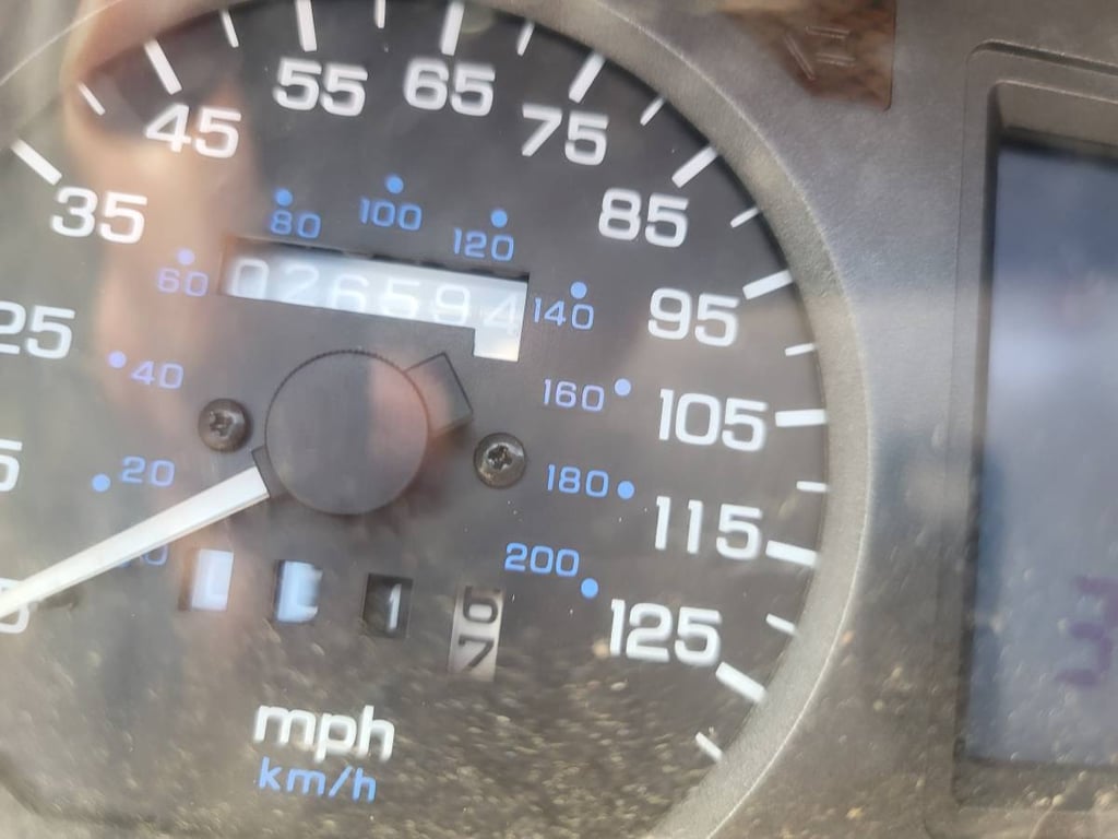 1989 Honda Gold Wing GL1500 Aspencade, before restoration: speedometer