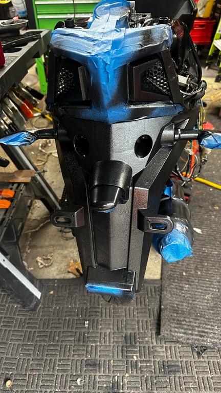 Tao Tao 50cc moped: front end with panels off