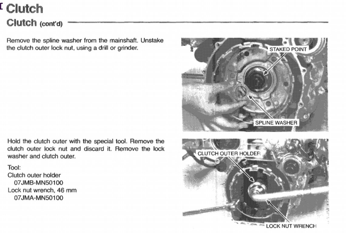 1995 red Honda Gold Wing GL1500 Interstate restoration reference: service manual page